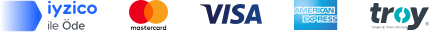 iyzico ile öde — Visa, Mastercard, American Express, Troy